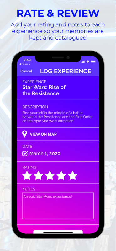 FlyList app interface